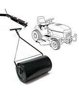 Slickblue Combination Push/Tow Poly Lawn Roller Easy-Turn Tethered Plug for Effortless Yard Rolling