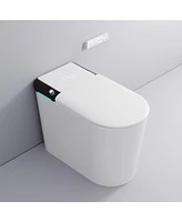 Lalahoo Luxury Smart Toilet with Built in Tank, Warm Water Sprayer and Dryer, Foot Sensor Operation, Built