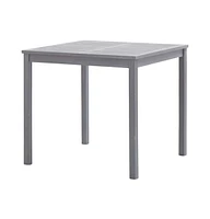 vidaXL Patio Table Gray 31.5"x31.5"x29.1" Solid Acacia Wood