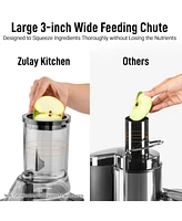 Zulay Kitchen Cold Press Masticating Juicer Extractor - Slow Press Electric Juicer for Fruits and Vegetables