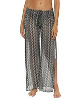 Becca Women's Granite Bay Crochet Split-Leg Cover-Up Pants