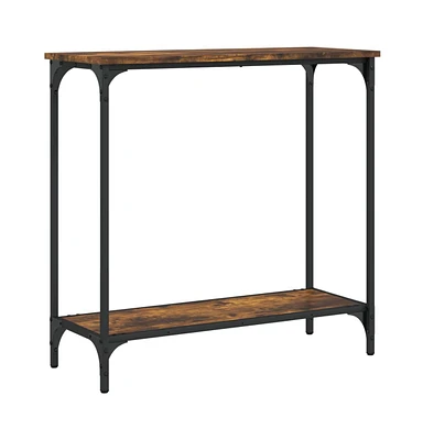 vidaXL Console Table Smoked Oak 29.5"x12"x29.5" Engineered Wood