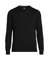 Lands' End Men's Fine Gauge Cotton Crew Neck Sweater