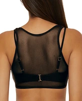 Becca Women's Muse Mesh-Overlay Multi-Way Bralette Bikini Top