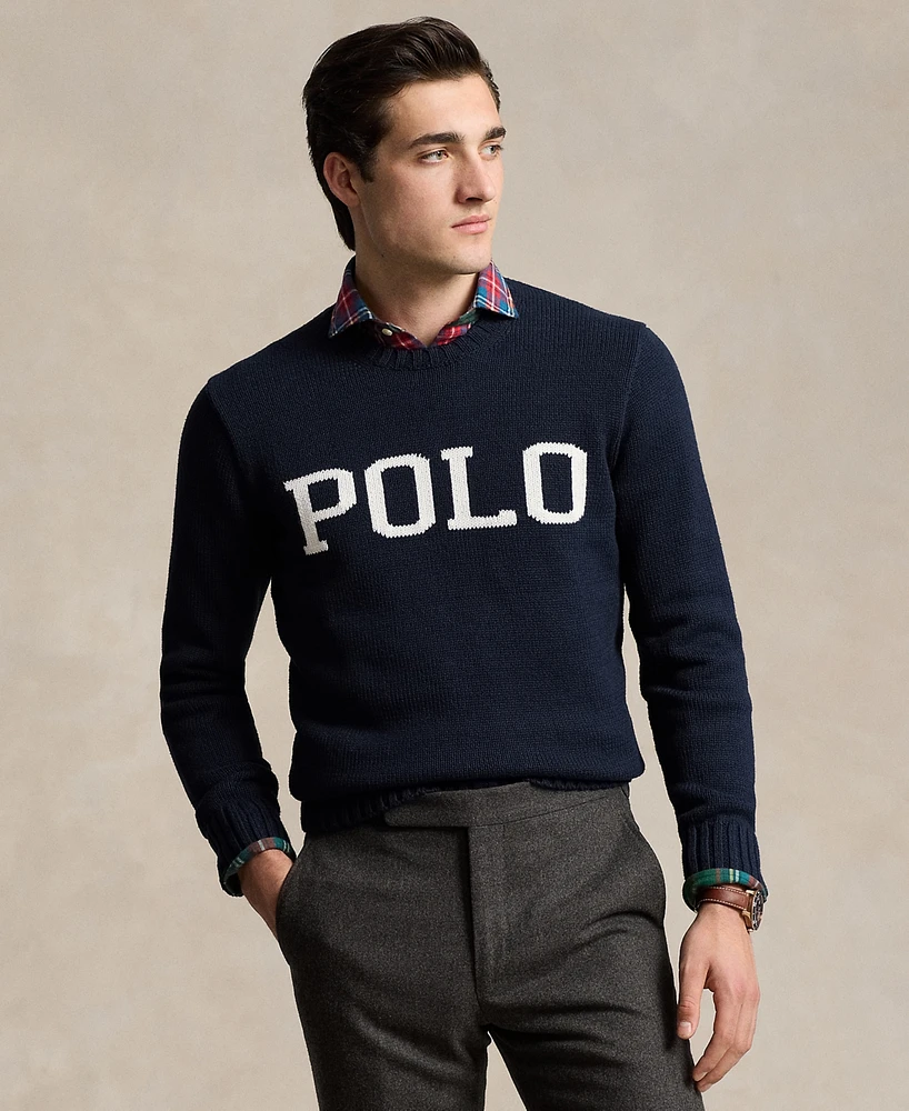 Polo Ralph Lauren Men's Logo-Intarsia Cotton Sweater