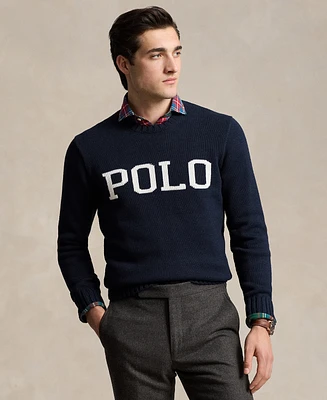 Polo Ralph Lauren Men's Logo-Intarsia Cotton Sweater