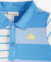 First Impressions Baby Rugby Striped Polo Sunsuit, Created for Macy's