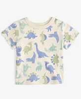 First Impressions Baby Boys Short-Sleeve Dino-Print T-Shirt, Created for Macy's