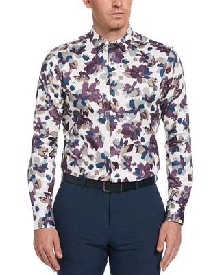 Perry Ellis Men's Long Sleeve Button-Front Floral Shirt