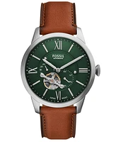 Fossil Men's Townsman Automatic Brown Leather Watch