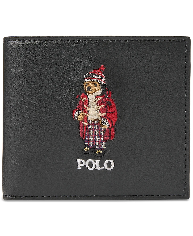 Polo Ralph Lauren Men's Polo Bear Leather Billfold Wallet