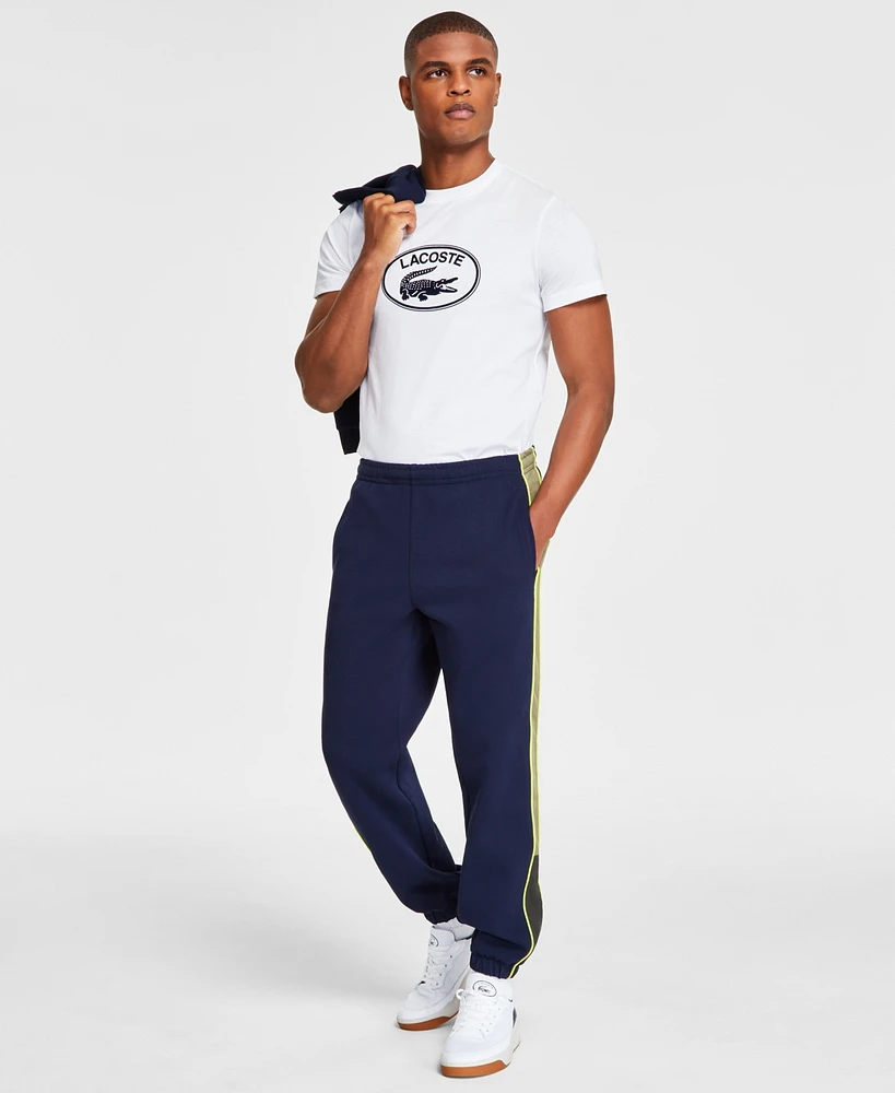 Lacoste Men's Regular-Fit Colorblocked Double-Face Pique Jogger Pants