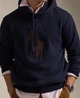 Polo Ralph Lauren Men's Leather-Pony Fleece Hoodie