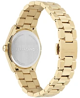 Ferragamo Women's Swiss Vega Gold Ion Plated Stainless Steel Bracelet Watch 35mm