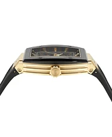 Ferragamo Men's Swiss Automatic F-80 Tonneau Skeleton Black Polyurethane Strap Watch 42mm