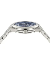 Ferragamo Men's Swiss F-80 Gmt Worldtime Stainless Steel Bracelet Watch 43mm