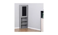 Slickblue Grey Wall Mount Desk Cabinet – Space-Saving and Stylish