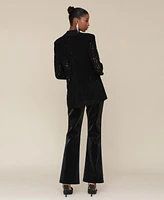 Avec Les Filles Women's Lace Long-Sleeve Tuxedo Jacket