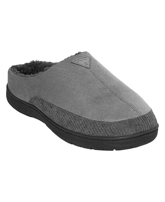 Weatherproof Vintage Men's Microsuede Corduroy Clog with Faux Shearling Lining and Indoor-Outdoor Sole Shoe