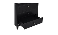 Slickblue 3-Drawer Wooden Nightstand Cabinet for Efficient Storage