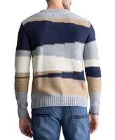 Buffalo David Bitton Men's Wollen Long Sleeve Colorblocked Crewneck Sweater