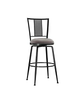 Hillsdale 44" Metal Queensridge Swivel Bar Height Stool