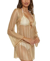 Becca Women's Golden Crochet Ring-Front Cover-Up