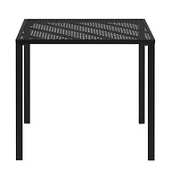 vidaXL Patio Table Black 31.5"x31.5"x28.3" Steel