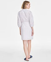 On 34th Women's Cotton Tie-Front Shirtdress