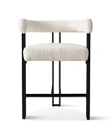 Maison Boucle Counter Stools Set Of 2,Boasting Curved Frame Armrest Stool with Three Legs-Maison