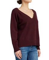 En Saison Women's V-Neck Long-Sleeve Sweater