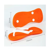 Smily Mia Wearable Baby Flip Flop Teether Toy Pair for Infants 3 Months Plus, Adorable Soothing Teething Pain - Orange