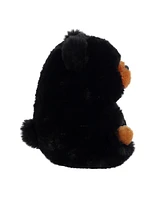 Aurora Mini Cuddles Black Bear Rolly Pet Round Plush Toy Black 5"