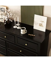 Homsee Classic Style 7-Drawer White Mdf Chest of Drawers 29.6 in. H x 55.2 in. W x 15.7 in. D