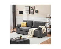 gaomon Loveseat Sofa Couch for Living Room, 80" Chenille Fabric Love Seats, Modular Sofa Couch with Removable Sofa Cover Solid Wood Frame and Space Sp