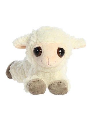 Aurora Medium Lea Lamb Dreamy Eyes Enchanting Plush Toy White 10"