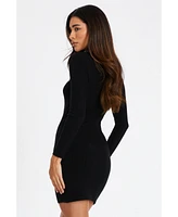 Quiz Women's Diamante Stud Roll Neck Dress