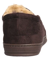 Weatherproof Men's Microsuede Twin Gore Clog with Faux Fur Lining and Indoor-Outdoor Sole Slipper