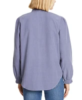 Gloria Vanderbilt Women's Cotton Ruffle-Trim Blouse