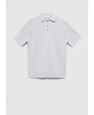 Mango Men's Fine-Knit Cotton Polo Shirt