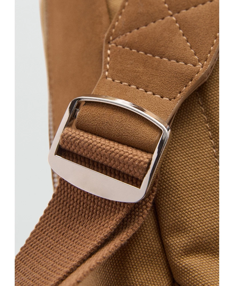 Mango Men's Canvas Mixed Backpack