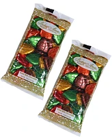 Betsy Ann Chocolates Harvest Milk Chocolate Foil Leaves, 2 Pack