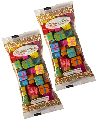 Betsy Ann Chocolates Milk Chocolate Foil Birthday Presents, 2 Pack