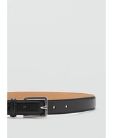 Mango Men's Beaten Leather Belt