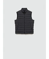 Mango Men's Water-Repellent Quilted Vest