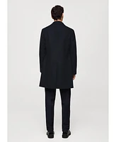 Mango Men's Regular Long Wool Coat