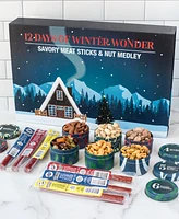 Dm Snacks 12 Days of Winter Wonder Savory Meat Sticks Nut Medley Advent Calendar, 12 Piece