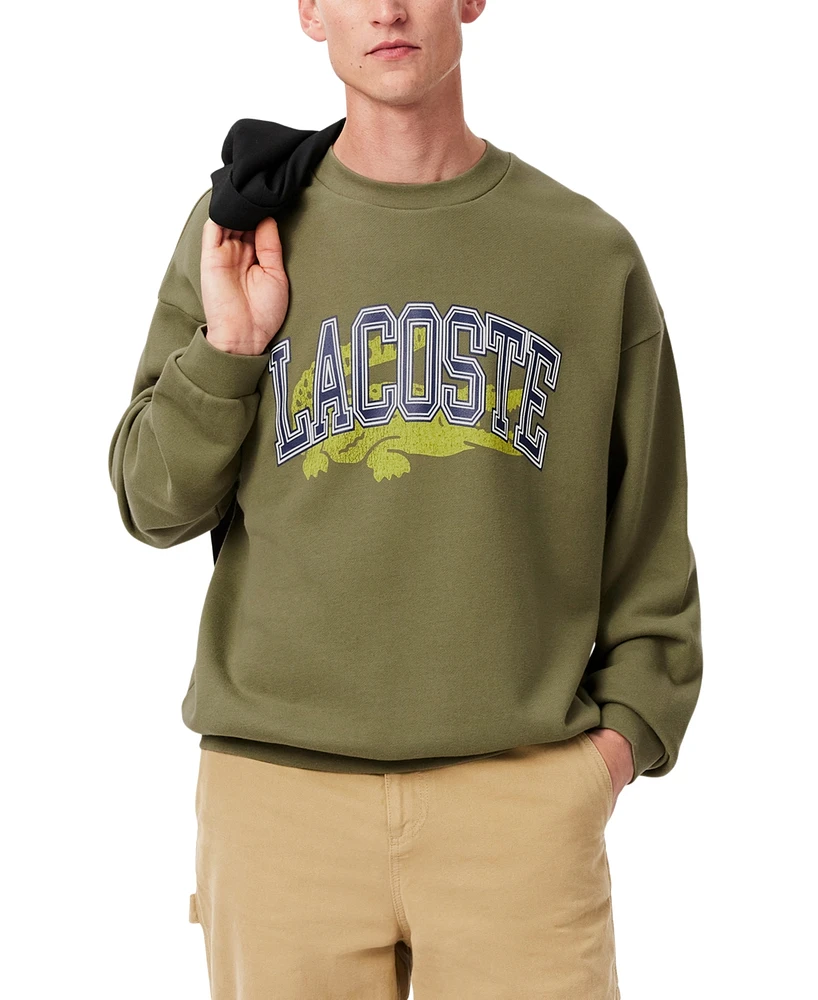 Lacoste Men's Loose-Fit Logo Graphic Sweatshirt - BMY