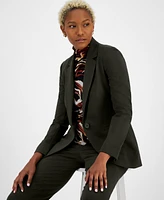 Bar Iii Women's Compression One-Button Long-Sleeve Blazer, Created for Macy's