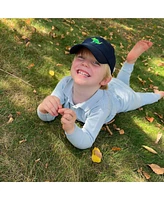 Bits & Bows Boys T-Rex Baseball Hat in Navy